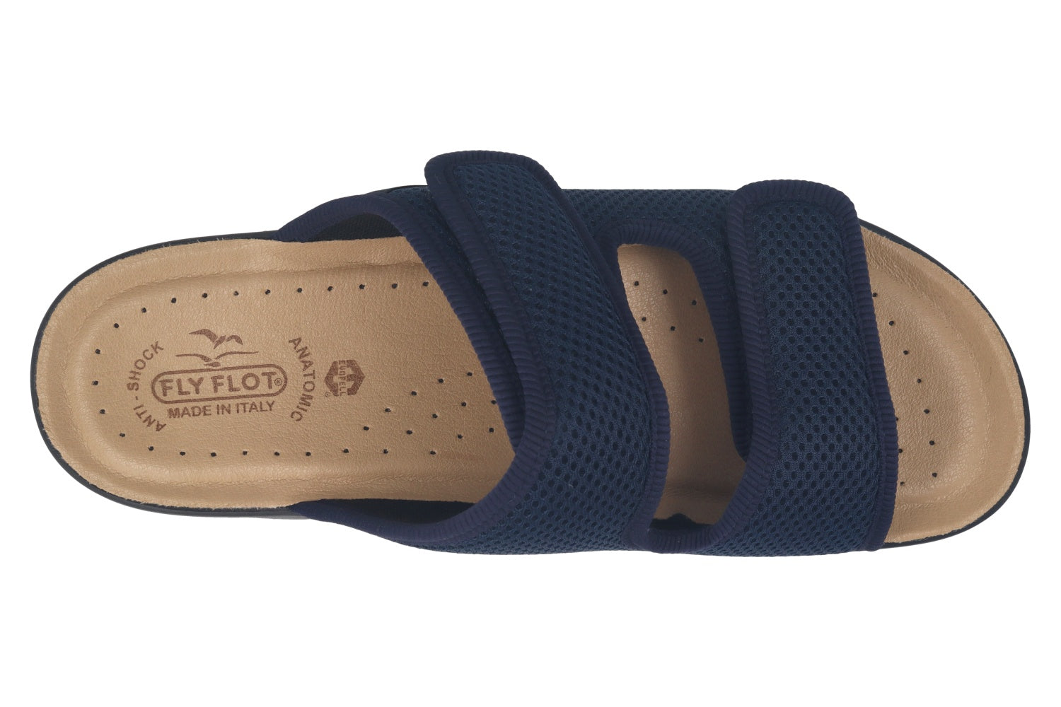 fly-flot-herren-ciabatta-aus-elastischem-netz-pantoffel-mit-klett-und-4-cm-sohle image 2
