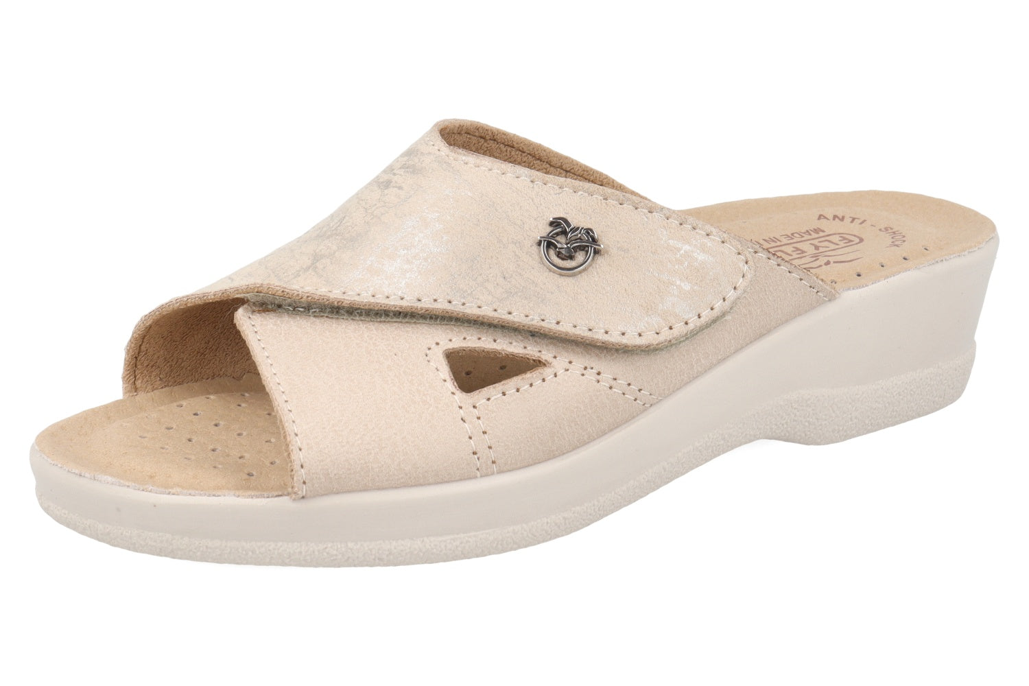 fly-flot-damen-pantolette-aus-microfaser-mit-klett-und-leder-fu-bett image 1