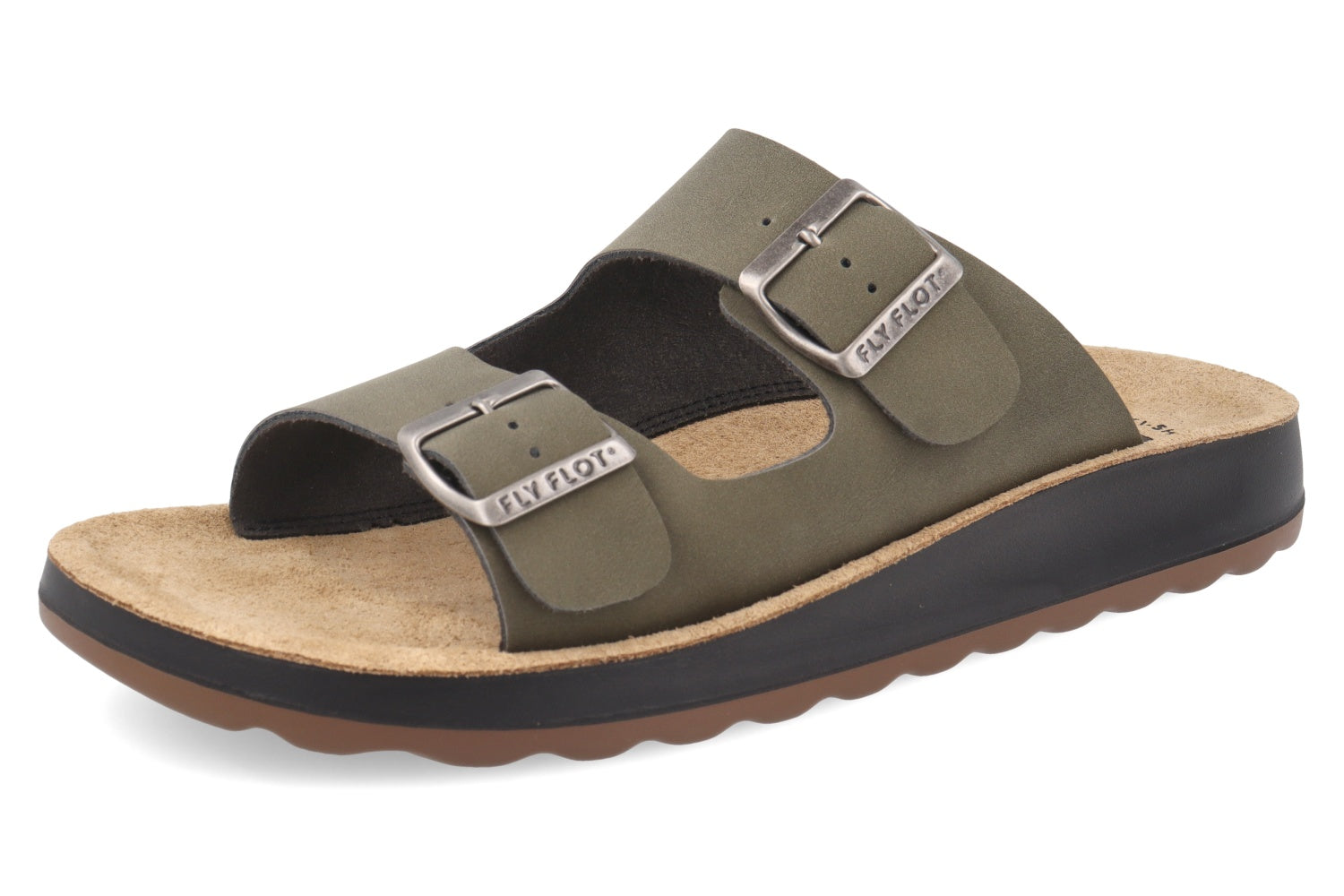 fly-flot-herren-pantolette-aus-eco-leder-mit-schnalle-und-leder-fu-bett image 5