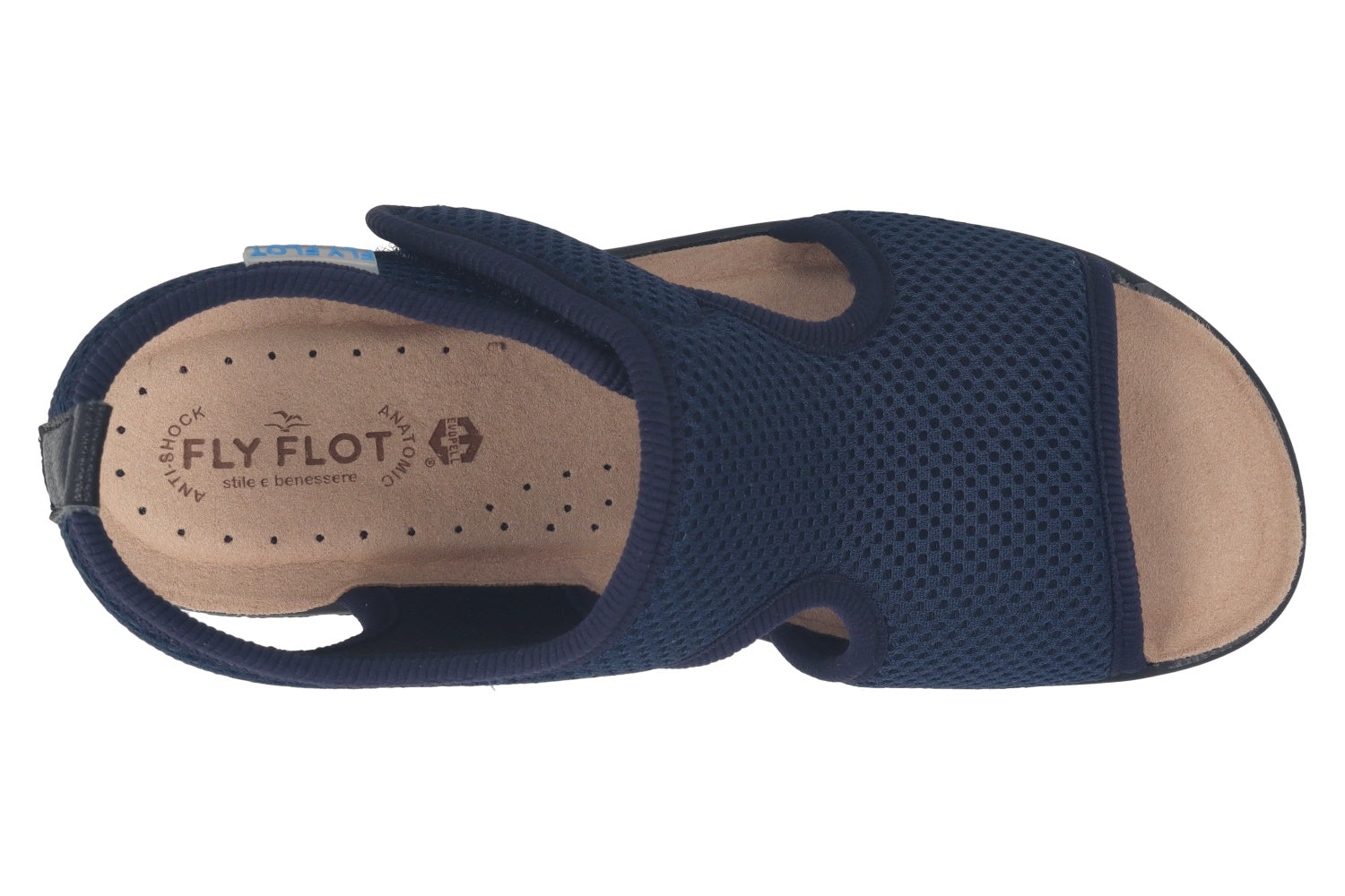 fly-flot-damen-sandale-aus-elastischem-netz-klettverschluss-4-cm-sohle image 2