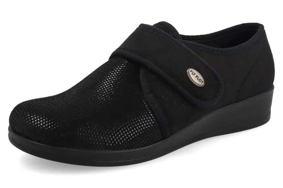 fly-flot-damen-pantofola-hausschuh-aus-elastischer-microfaser-mit-klett image 1