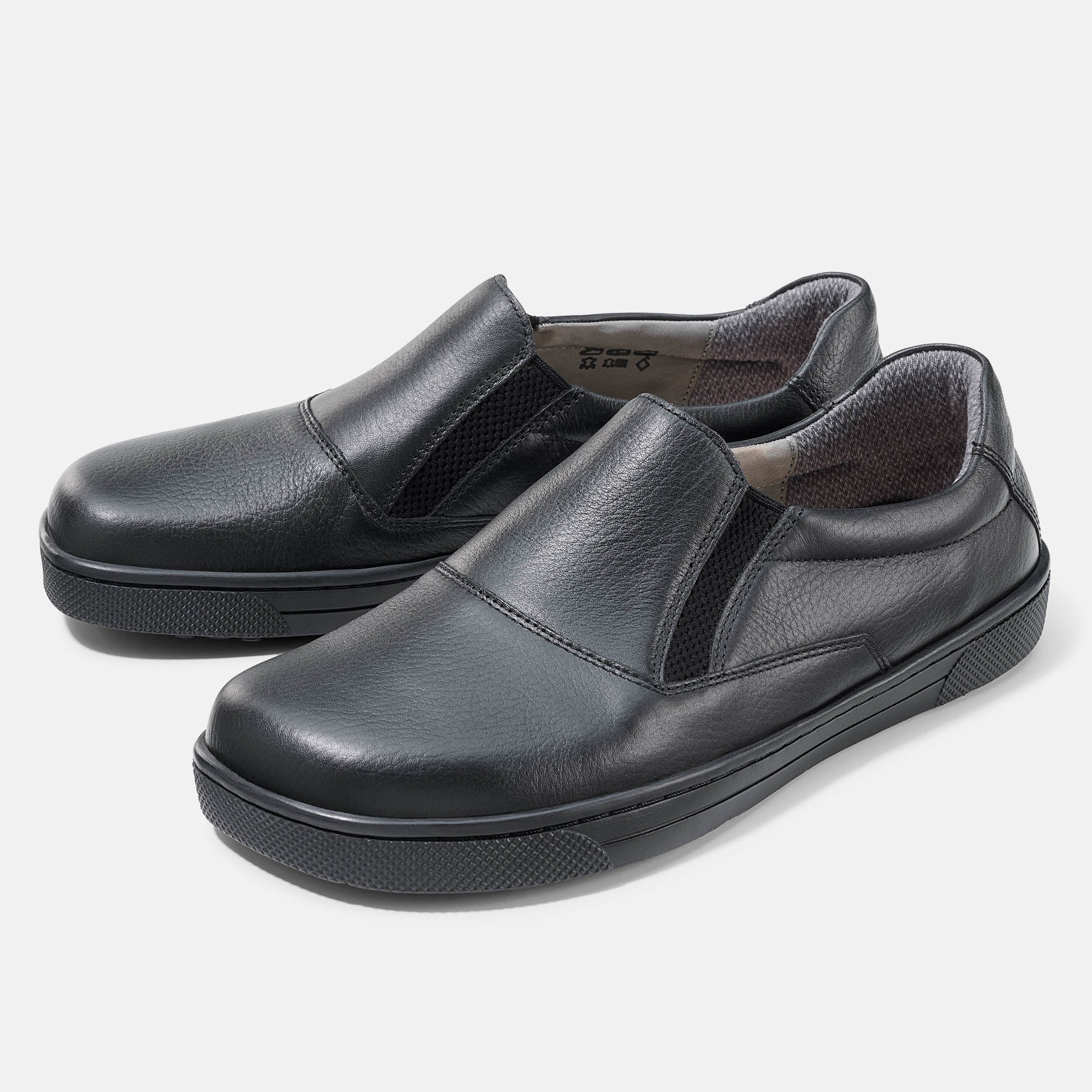 b-r-bastian-herren-slipper-schwarz-flach image 2