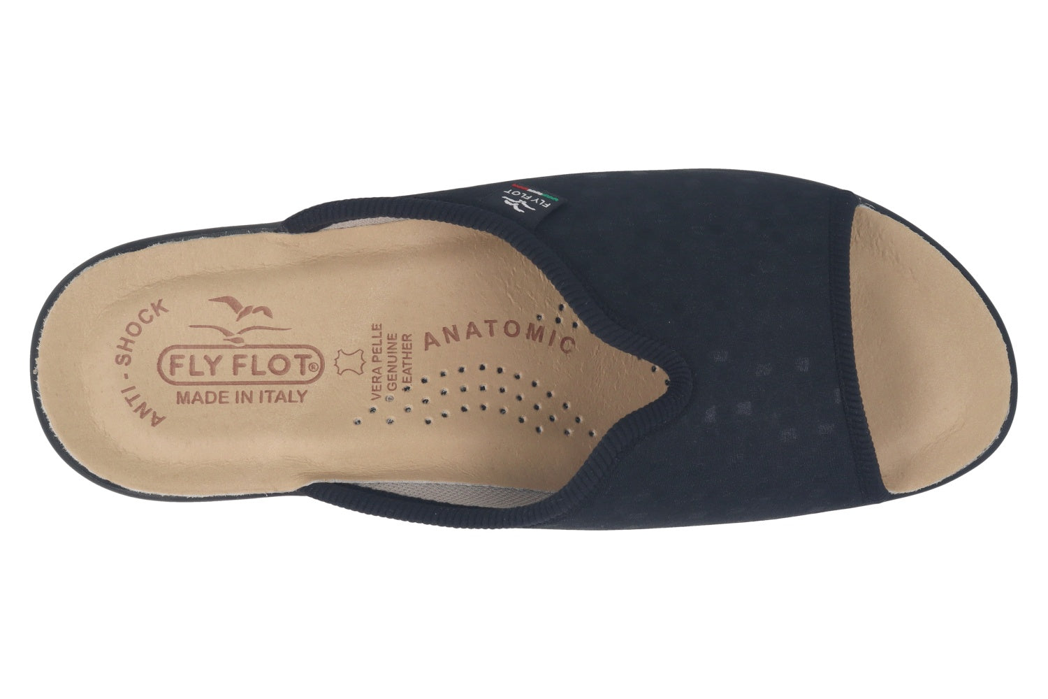 fly-flot-damen-pantoffel-stretch-microfaser-anti-shock-leder-4-cm-sohle image 6