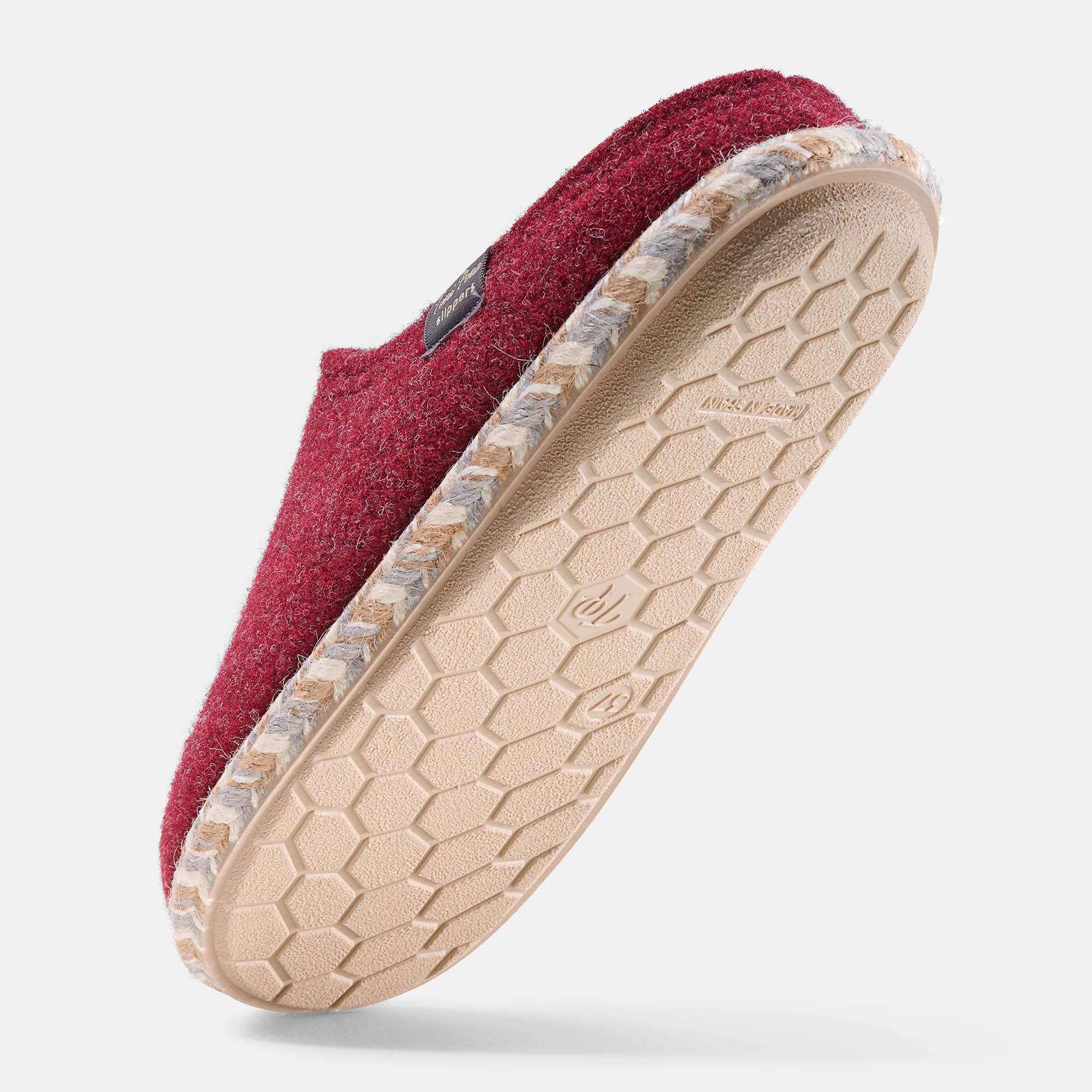b-r-deli-filz-pantolette-mit-kunstfell-rot image 6