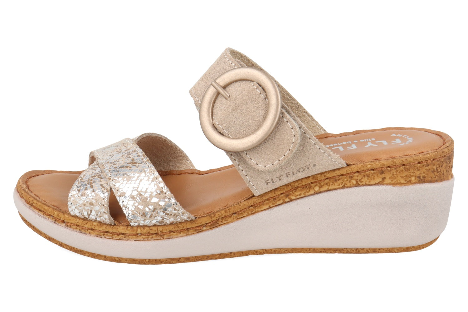 fly-flot-ciabatta-damen-pantolette-aus-echtleder-keil-6-cm-leder-fu-bett image 7