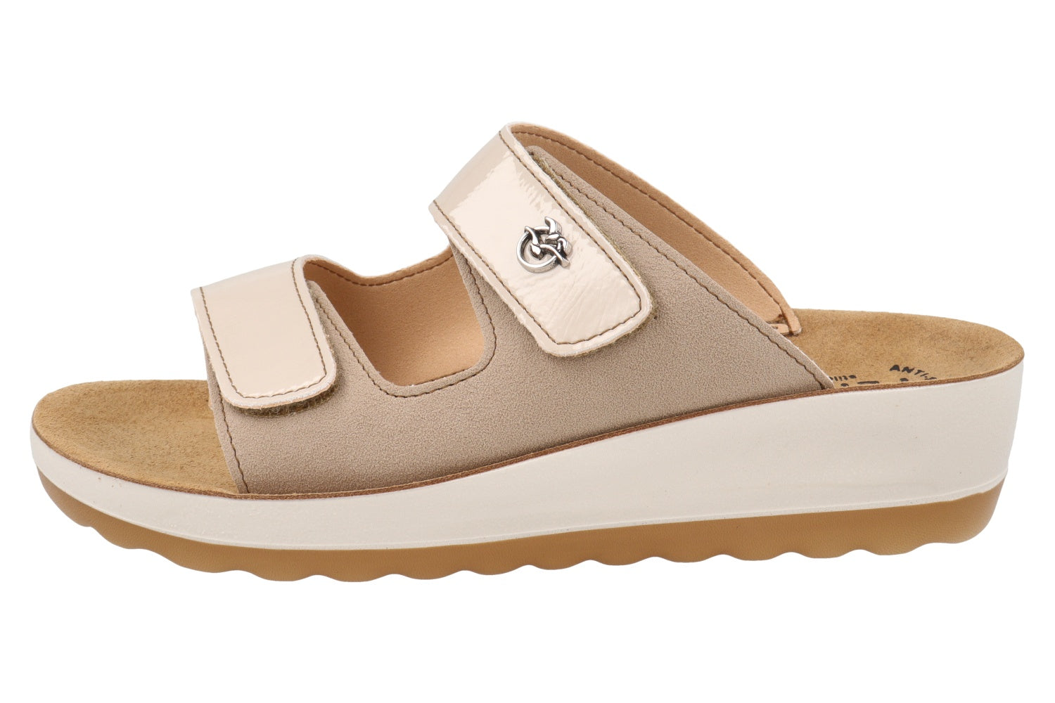 fly-flot-damen-pantolette-stoff-mit-klett-und-leder-fu-bett image 3