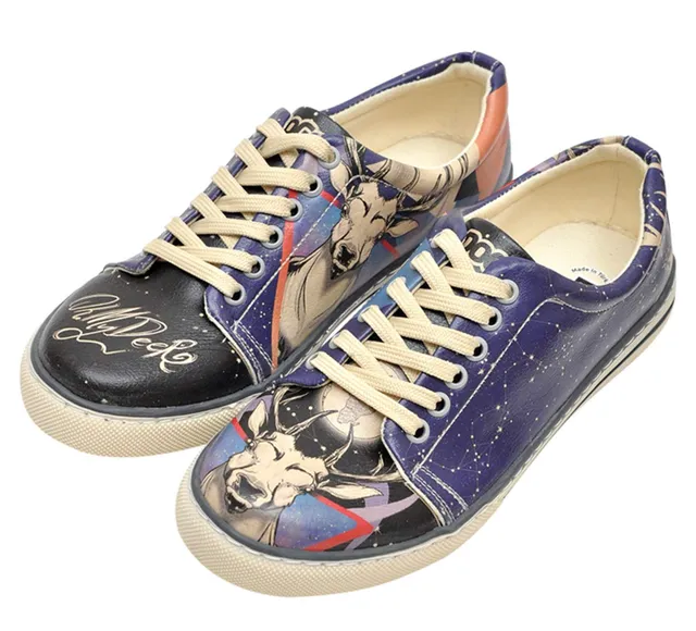 dogo-damen-sneakers-sneaker-veganer-leder-sneaker-mit-print image 1