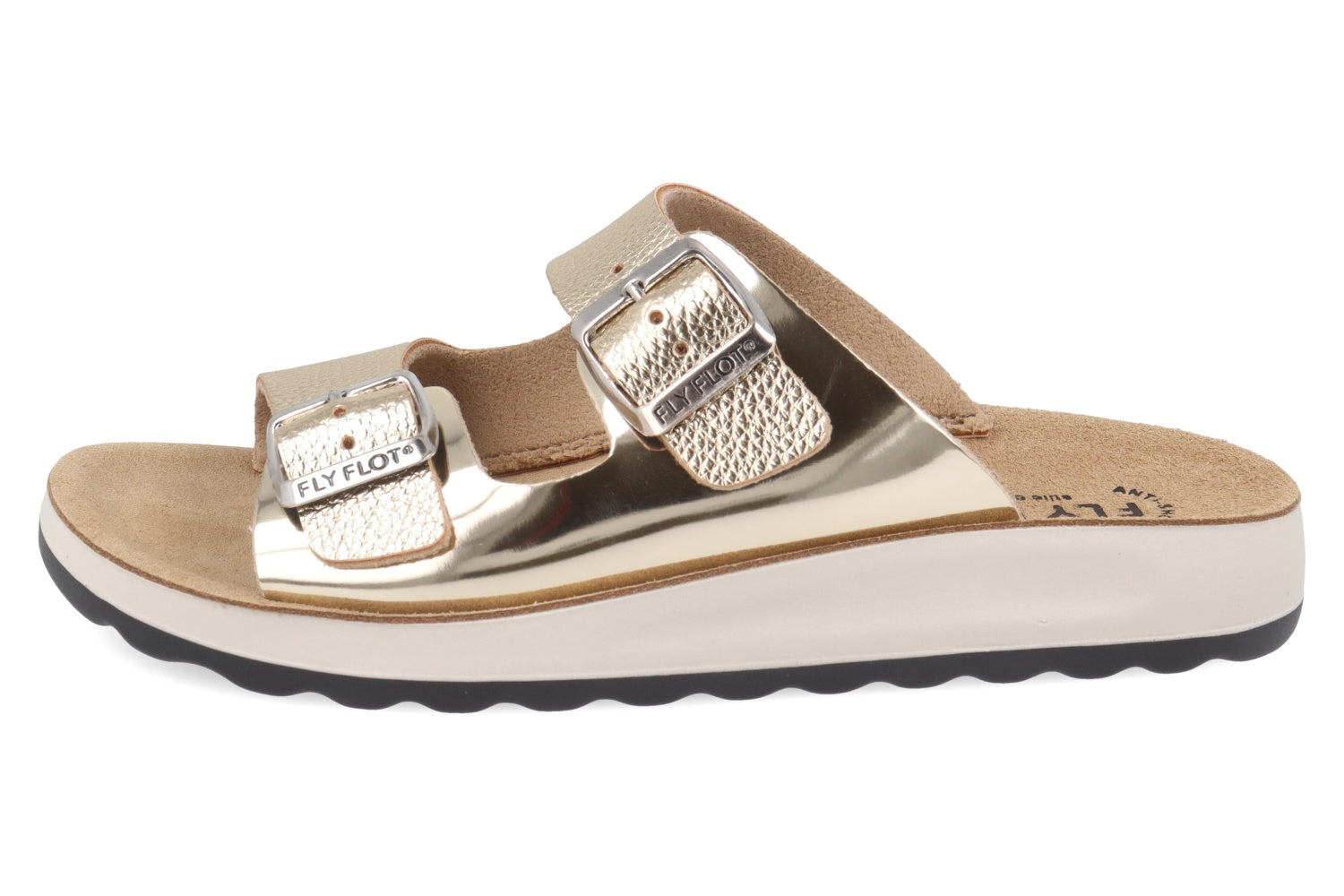 fly-flot-damen-pantolette-aus-eco-leder-mit-schnalle-und-air-flot-2-5-cm-sohle image 3