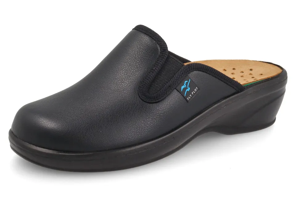 fly-flot-damen-ciabatta-pantolette-aus-stretch-microfaser-mit-leder-fu-bett image 1