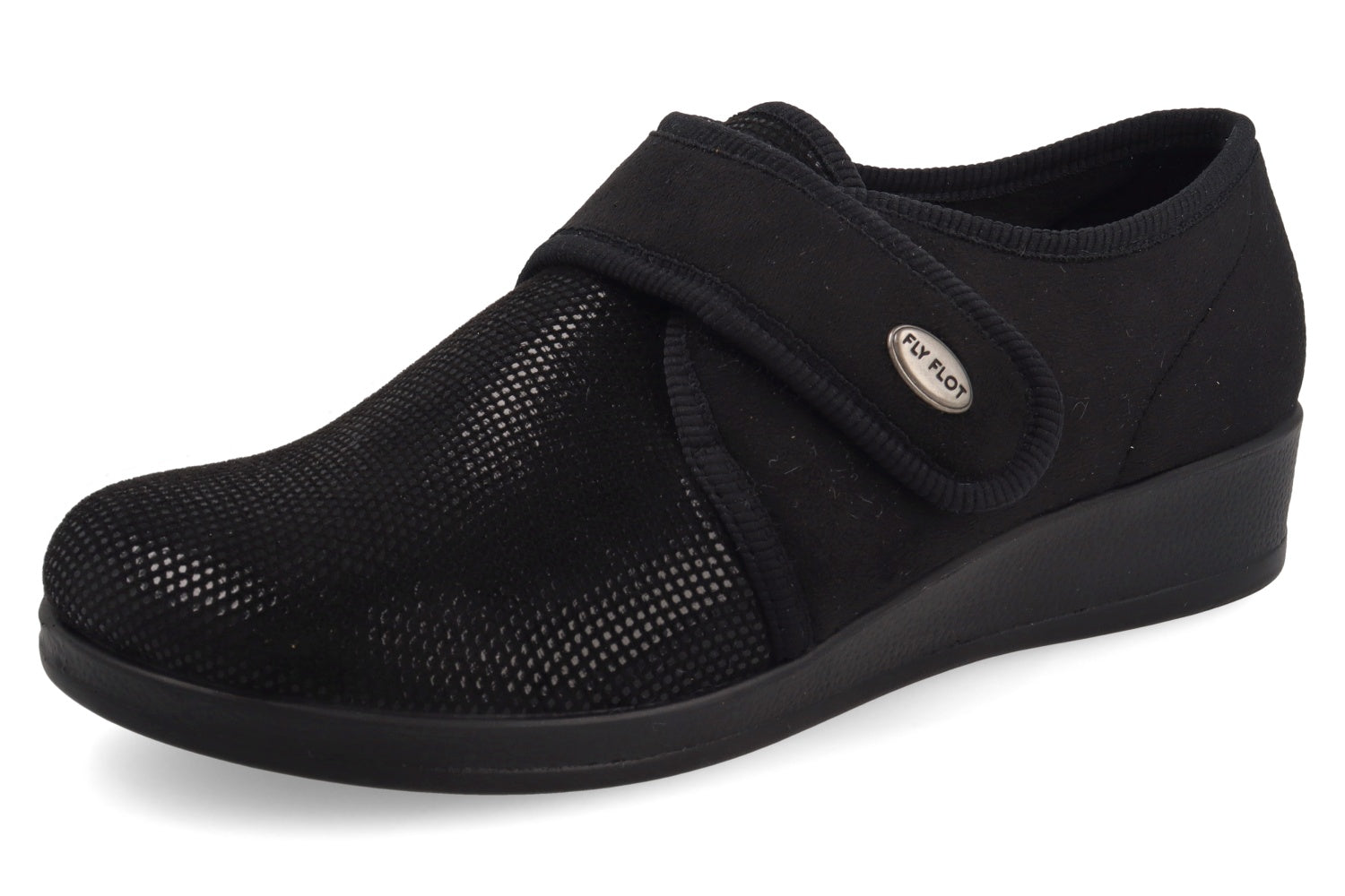 fly-flot-damen-pantofola-hausschuh-aus-elastischer-microfaser-mit-klett image 1