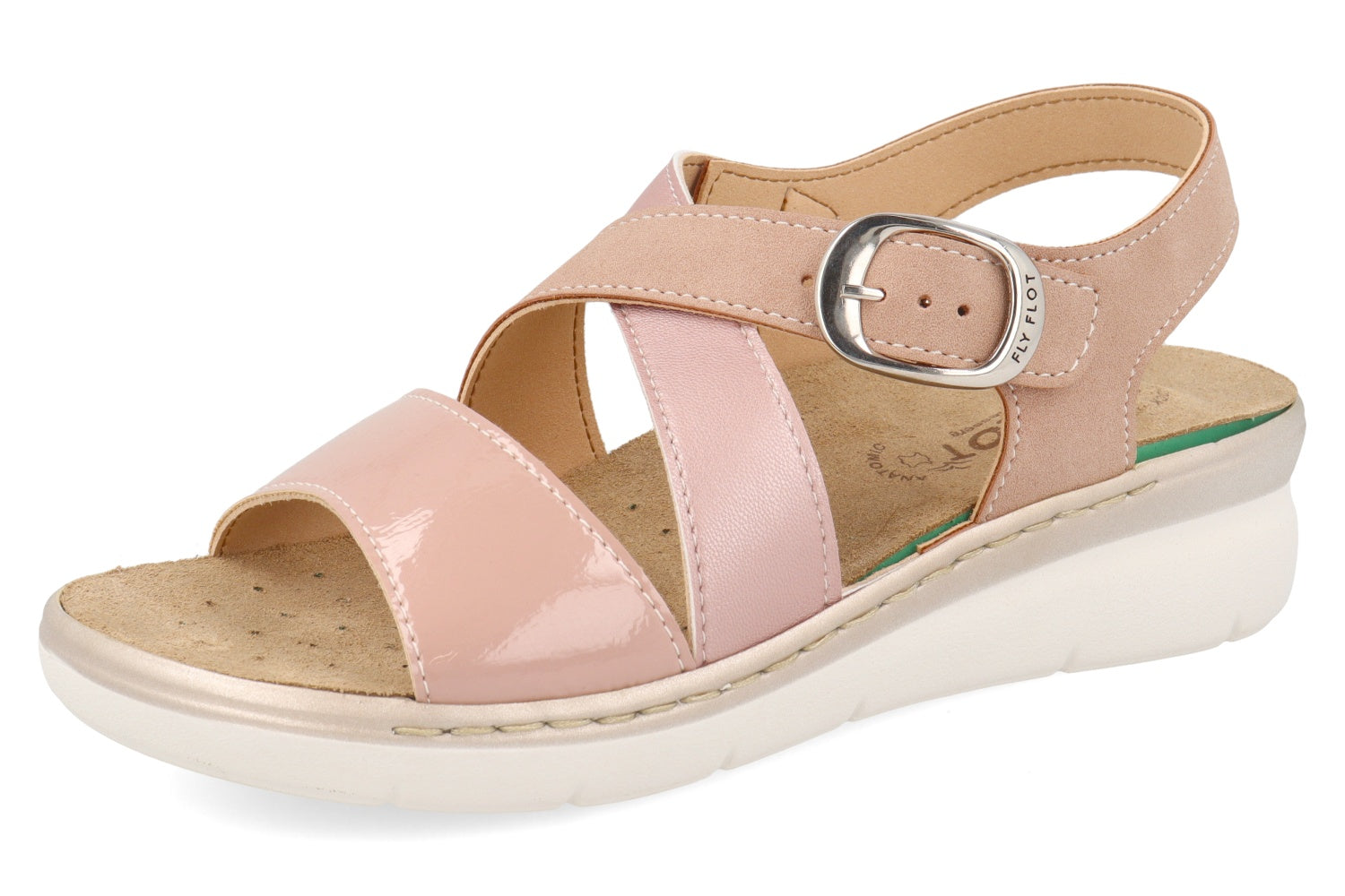 fly-flot-damen-sandale-aus-weicher-microfaser-mit-schnalle-sohle-4-5-cm image 1