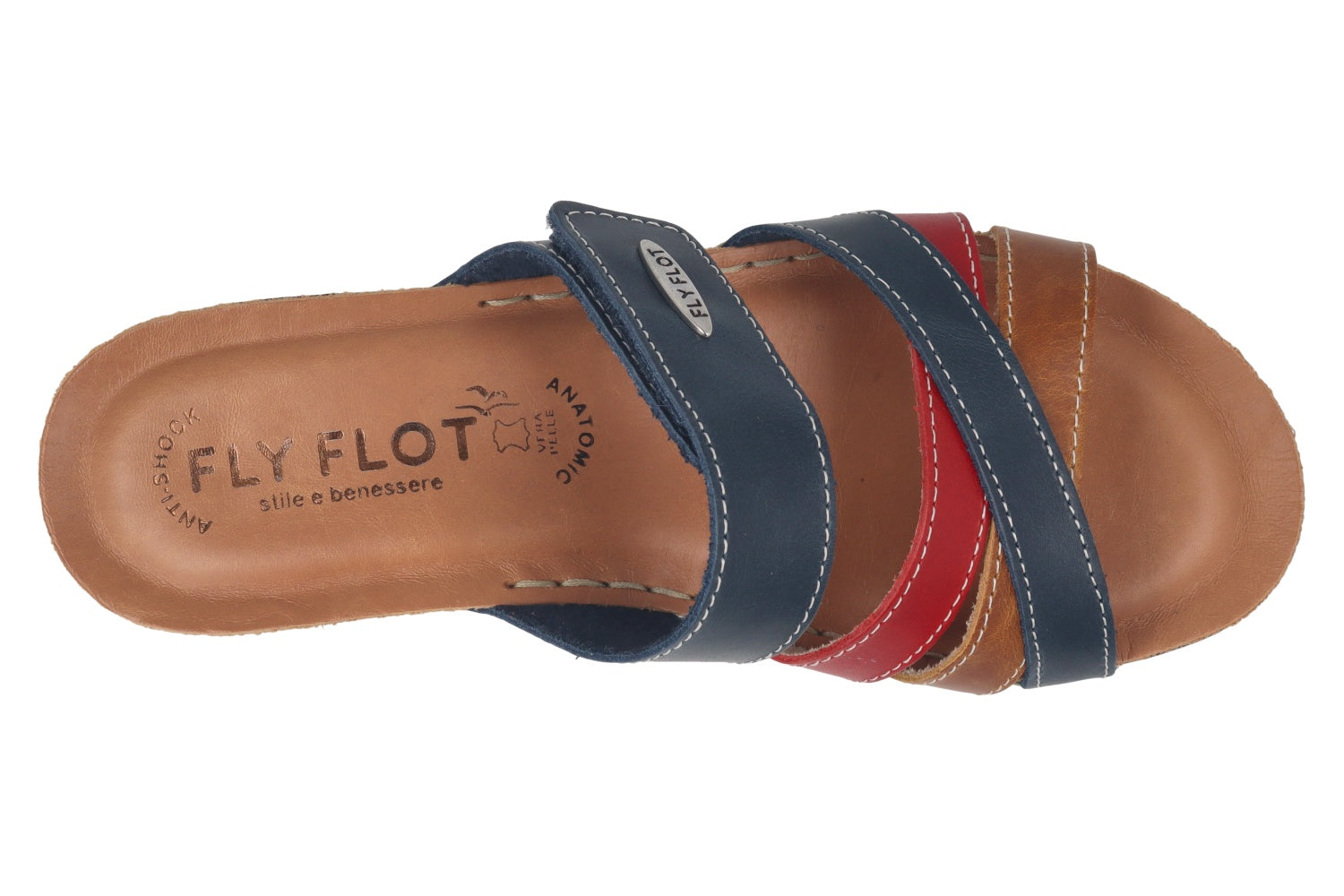 fly-flot-damen-pantolette-leder-mit-klett-4cm-piumatec-sohle image 2