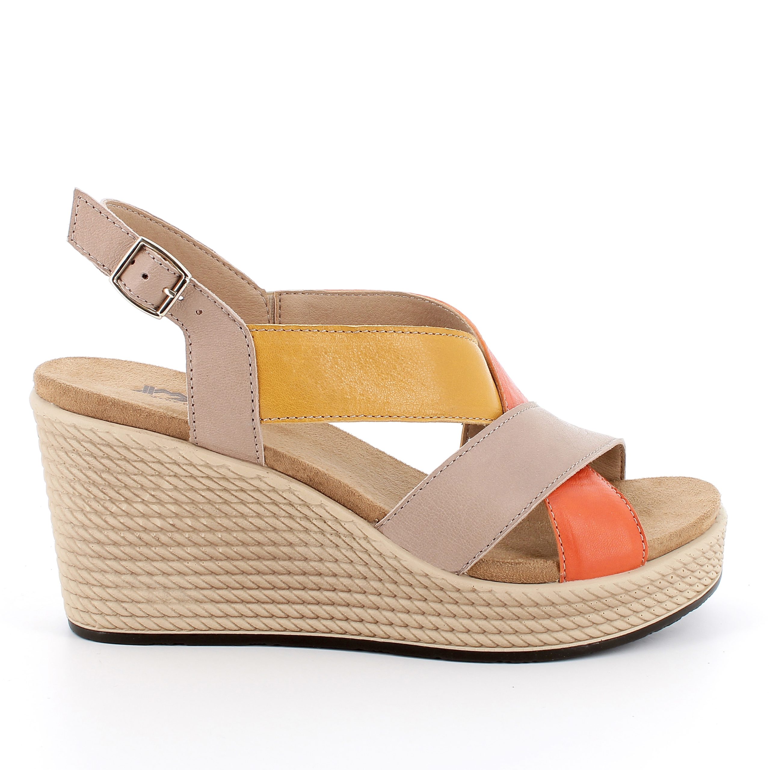 imac-damen-keilsandale-beige-gold-leder image 2