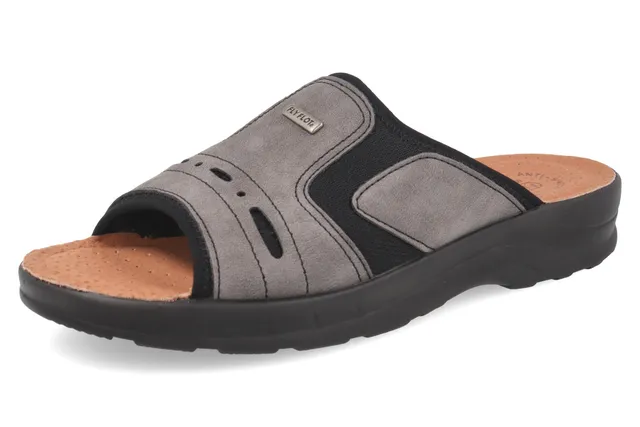 fly-flot-herren-pantolette-aus-elastischer-microfaser-leder-fu-bett-4-cm-sohle image 1