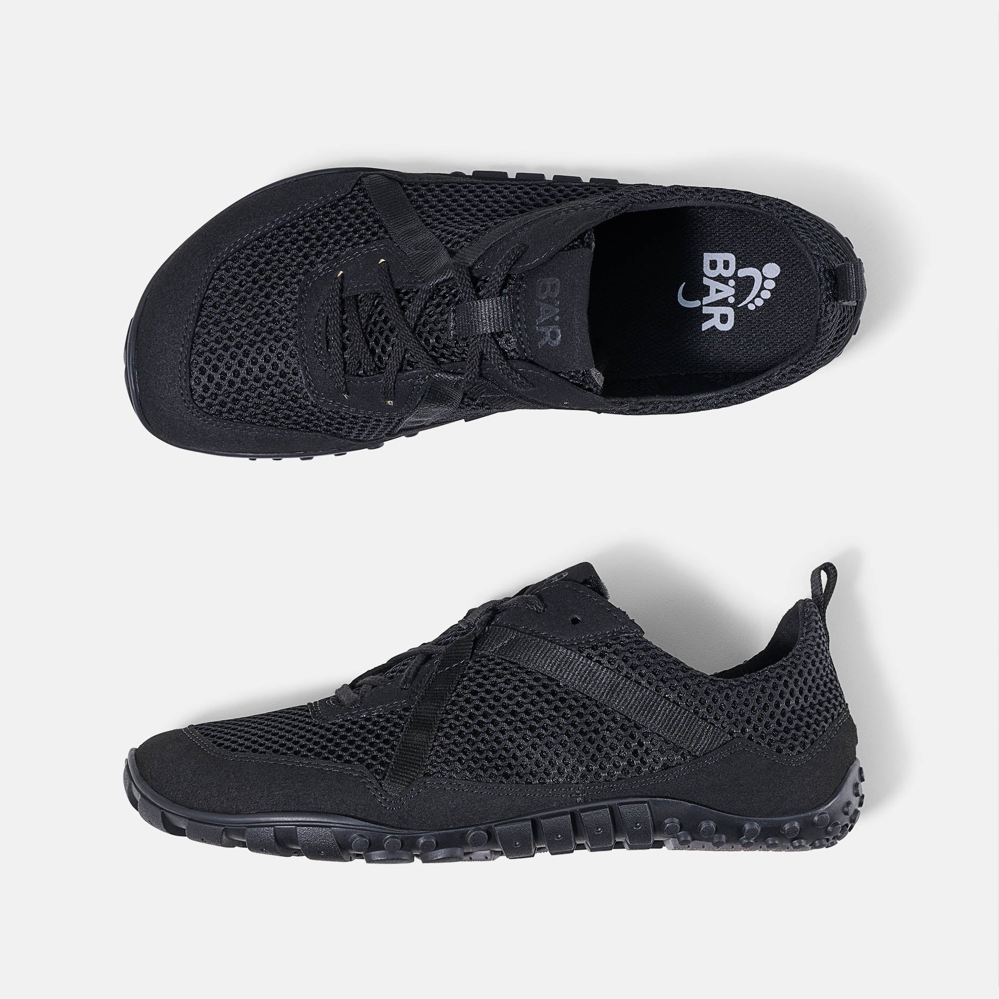 b-r-junis-tex-herren-barfu-sneaker-veganer-indoor-sneaker-schwarz image 4