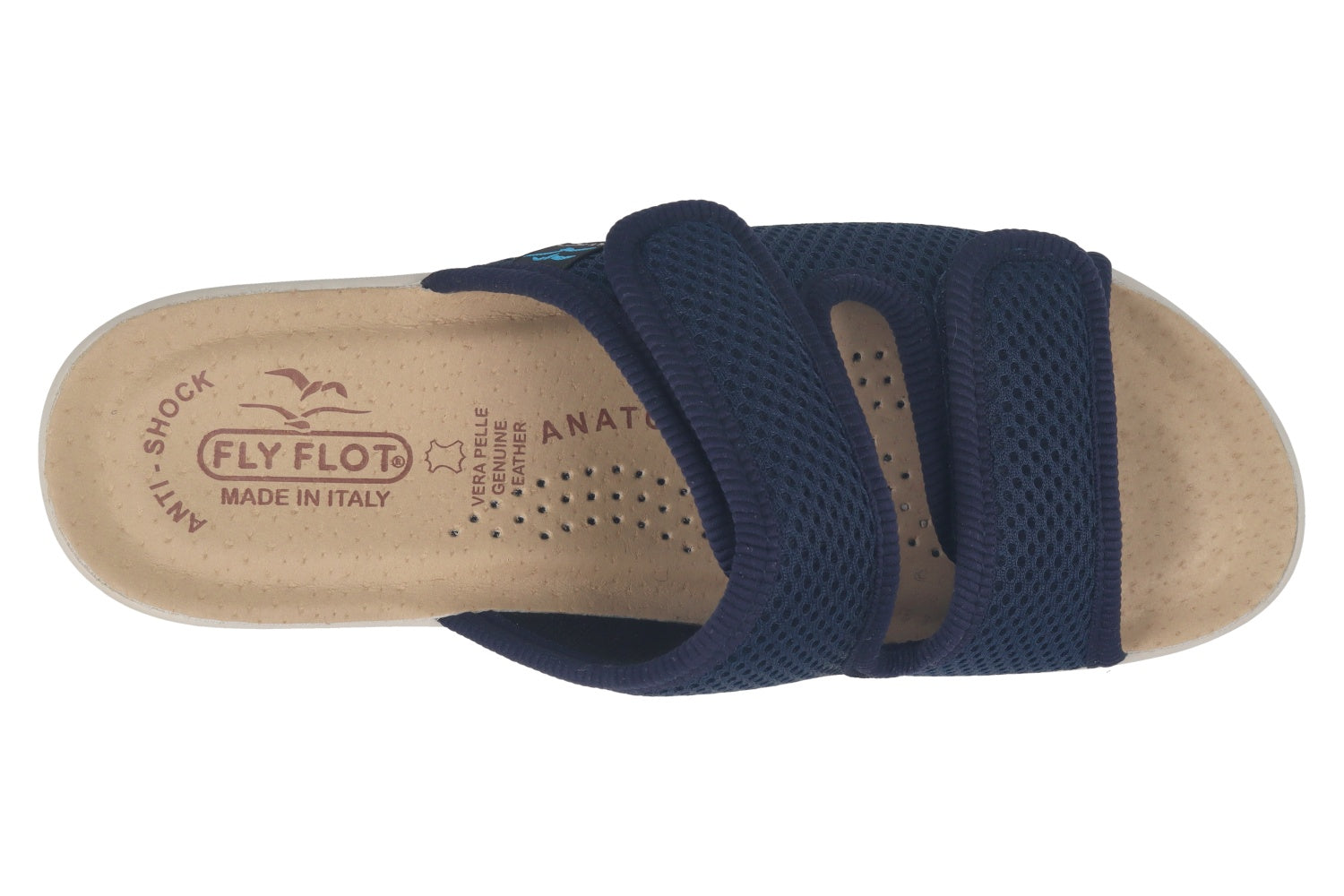 fly-flot-ciabatta-damen-pantolette-aus-elastischem-netz-klett-leder-fu-bett-4-cm image 2