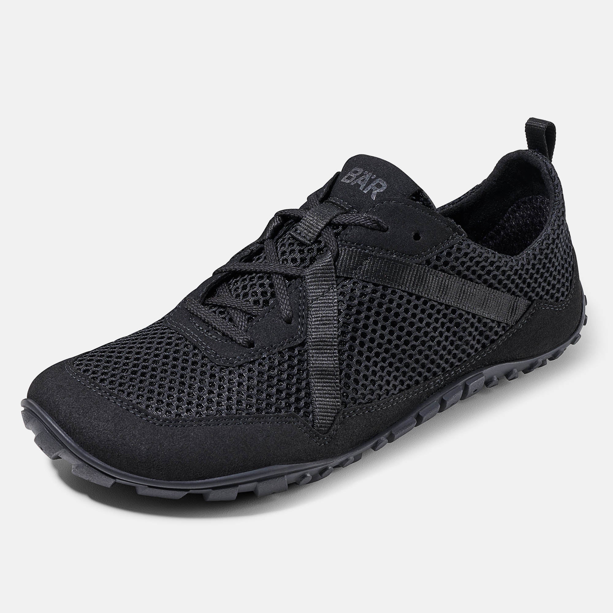 b-r-junis-tex-herren-barfu-sneaker-veganer-indoor-sneaker-schwarz image 3