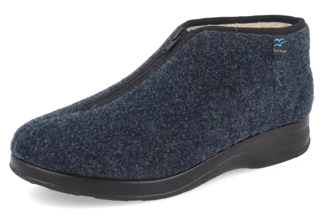 fly-flot-herren-hausschuh-mit-echter-wolle-rei-verschluss-4-cm-sohle image 1
