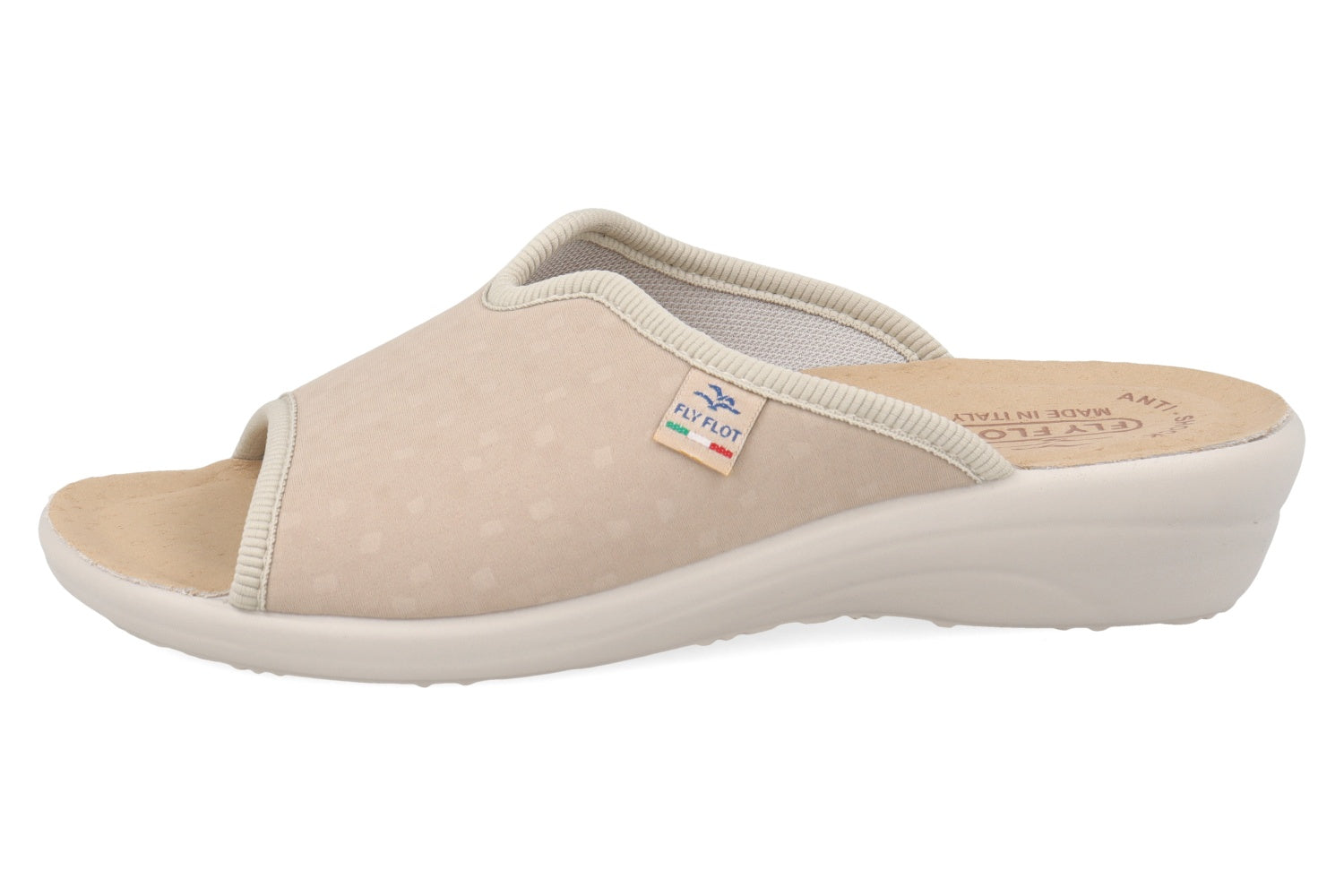 fly-flot-damen-pantoffel-stretch-microfaser-anti-shock-leder-4-cm-sohle image 3