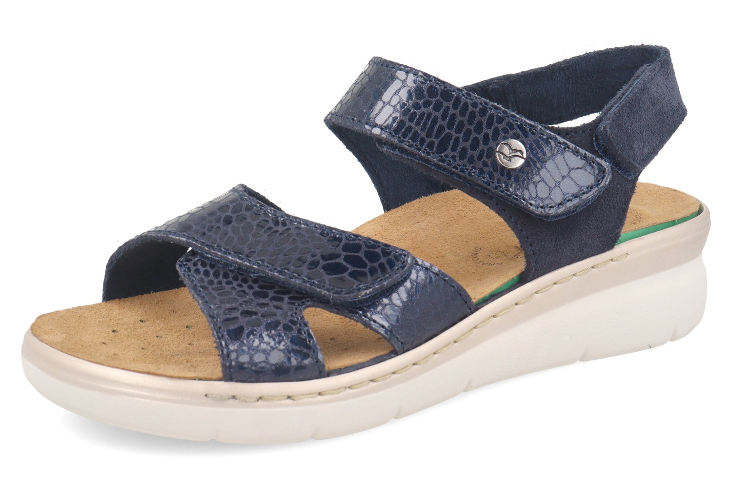 fly-flot-damen-sandale-aus-leder-mit-klett-und-herausnehmbarem-fu-bett image 1
