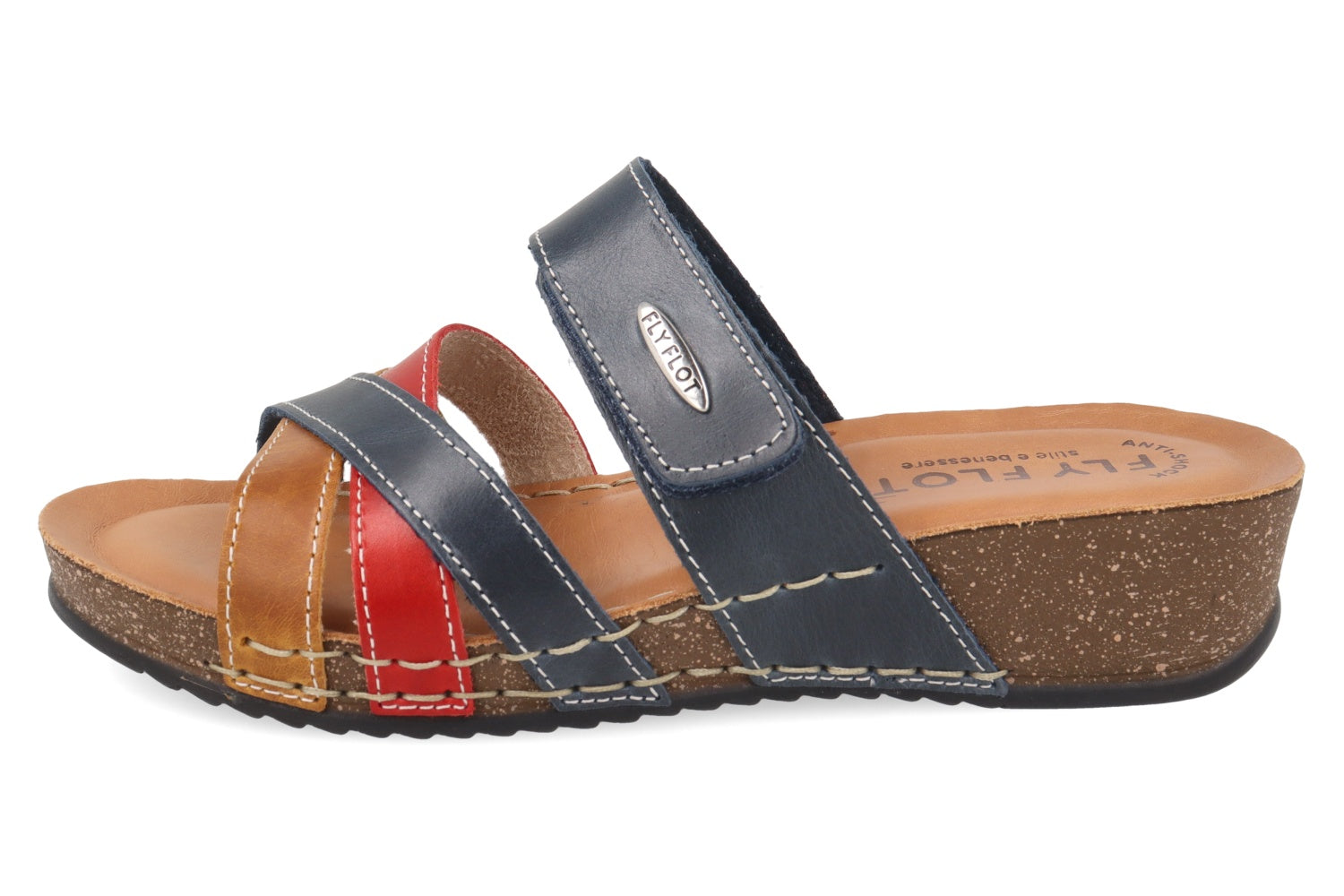 fly-flot-damen-pantolette-leder-mit-klett-4cm-piumatec-sohle image 3