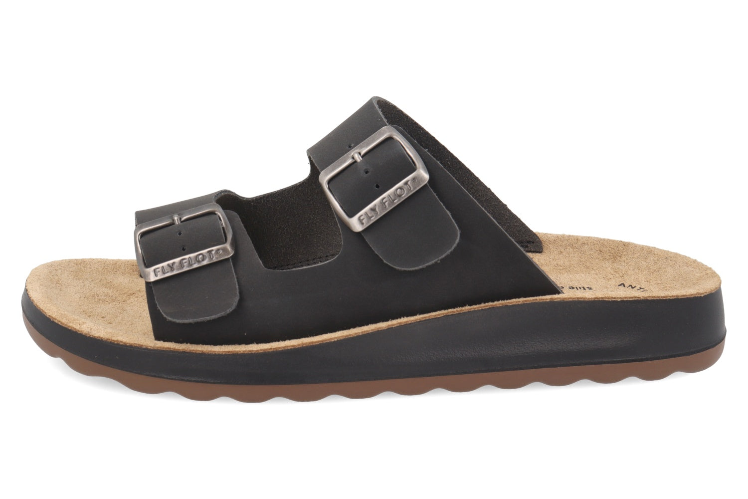 fly-flot-herren-pantolette-aus-eco-leder-mit-schnalle-und-leder-fu-bett image 3