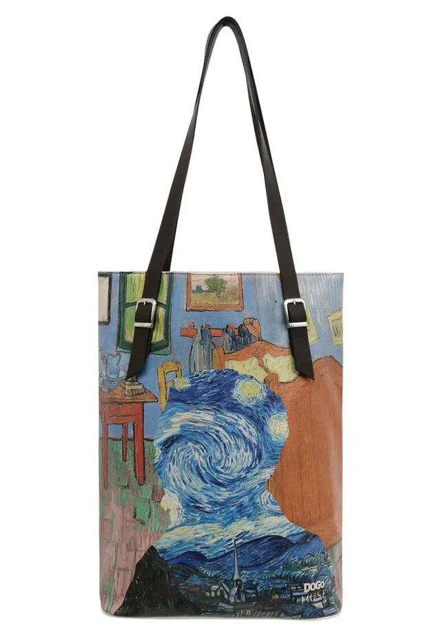 dogo-muse-tall-bag-vegane-damen-umh-ngetasche-vincent-van-gogh-lost-mind image 1