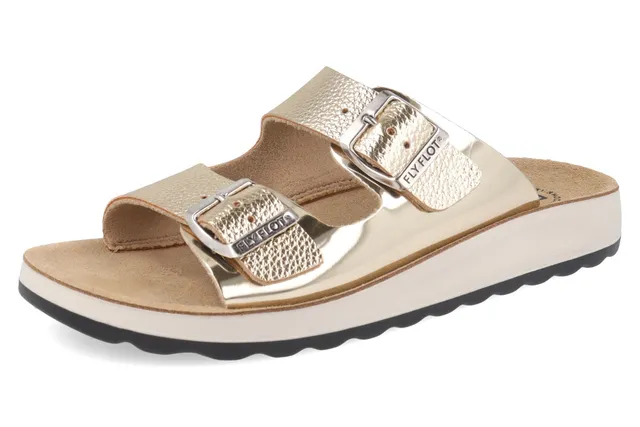 fly-flot-damen-pantolette-aus-eco-leder-mit-schnalle-und-air-flot-2-5-cm-sohle image 1