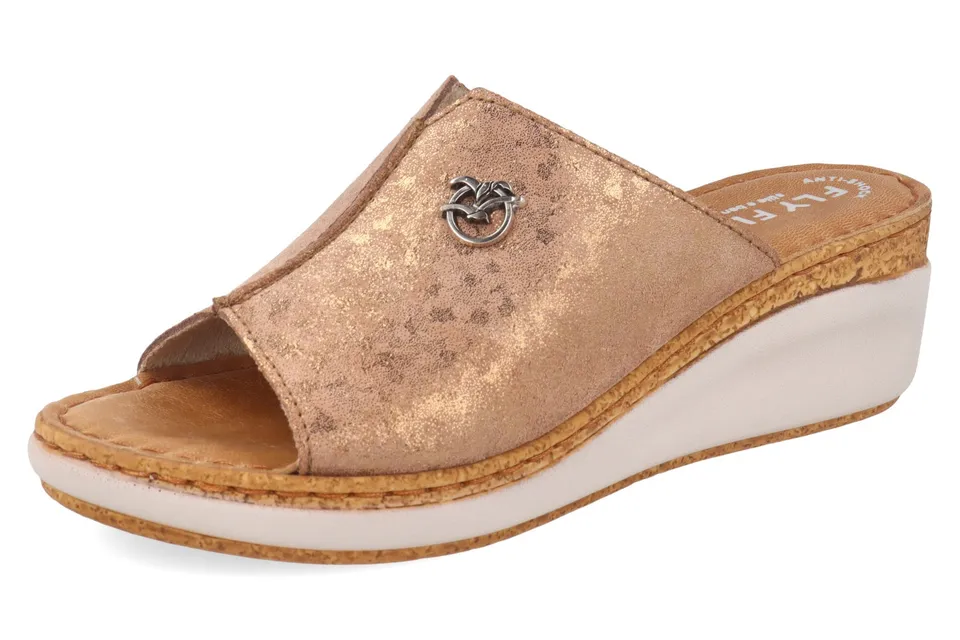 fly-flot-damen-pantolette-aus-leder-mit-6-cm-keil-und-anti-shock-fu-bett image 1