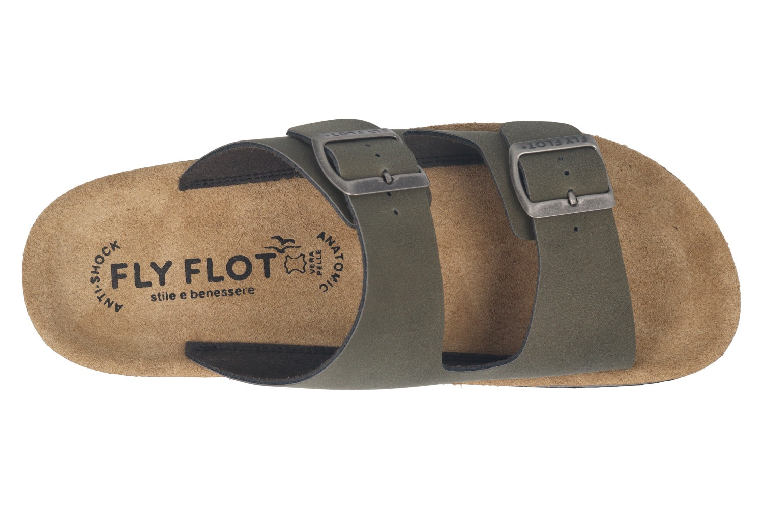 fly-flot-herren-pantolette-aus-eco-leder-mit-schnalle-und-leder-fu-bett image 6