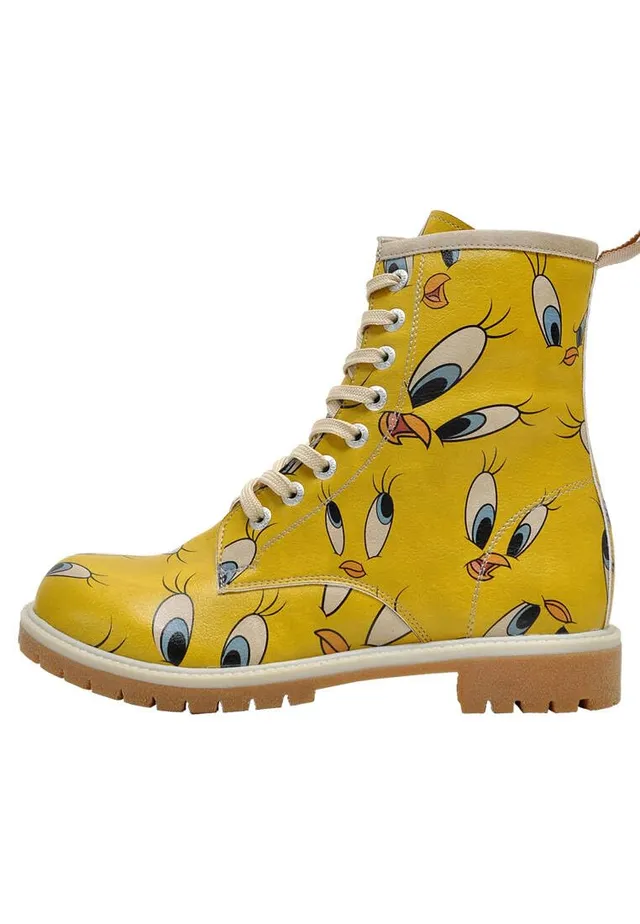dogo-wb-vegane-damen-stiefeletten-tweety-in-yellow image 1