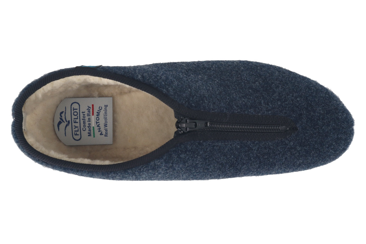 fly-flot-herren-hausschuh-mit-echter-wolle-rei-verschluss-4-cm-sohle image 2