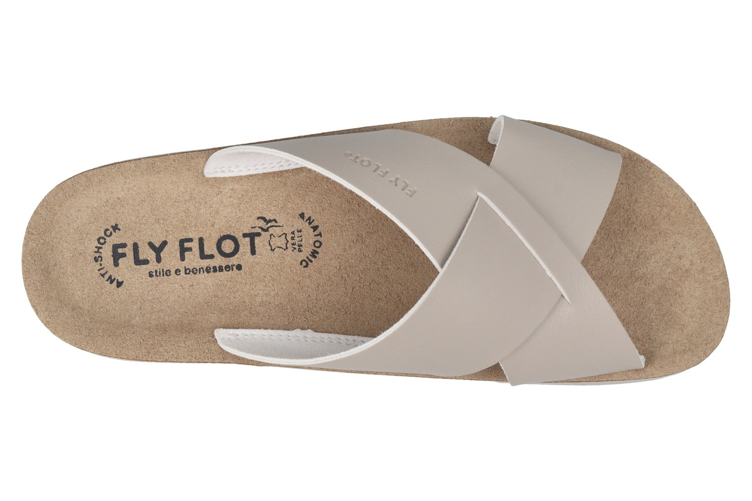 fly-flot-damen-pantolette-aus-weicher-microfibra-mit-leder-fu-bett image 2