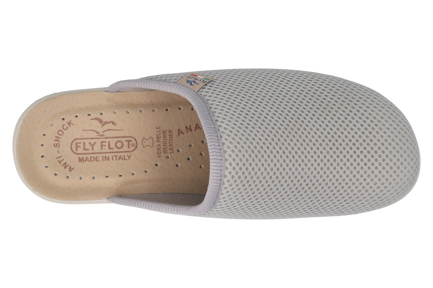 fly-flot-damen-pantolette-aus-elastischem-netz-mit-leder-fu-bett image 6