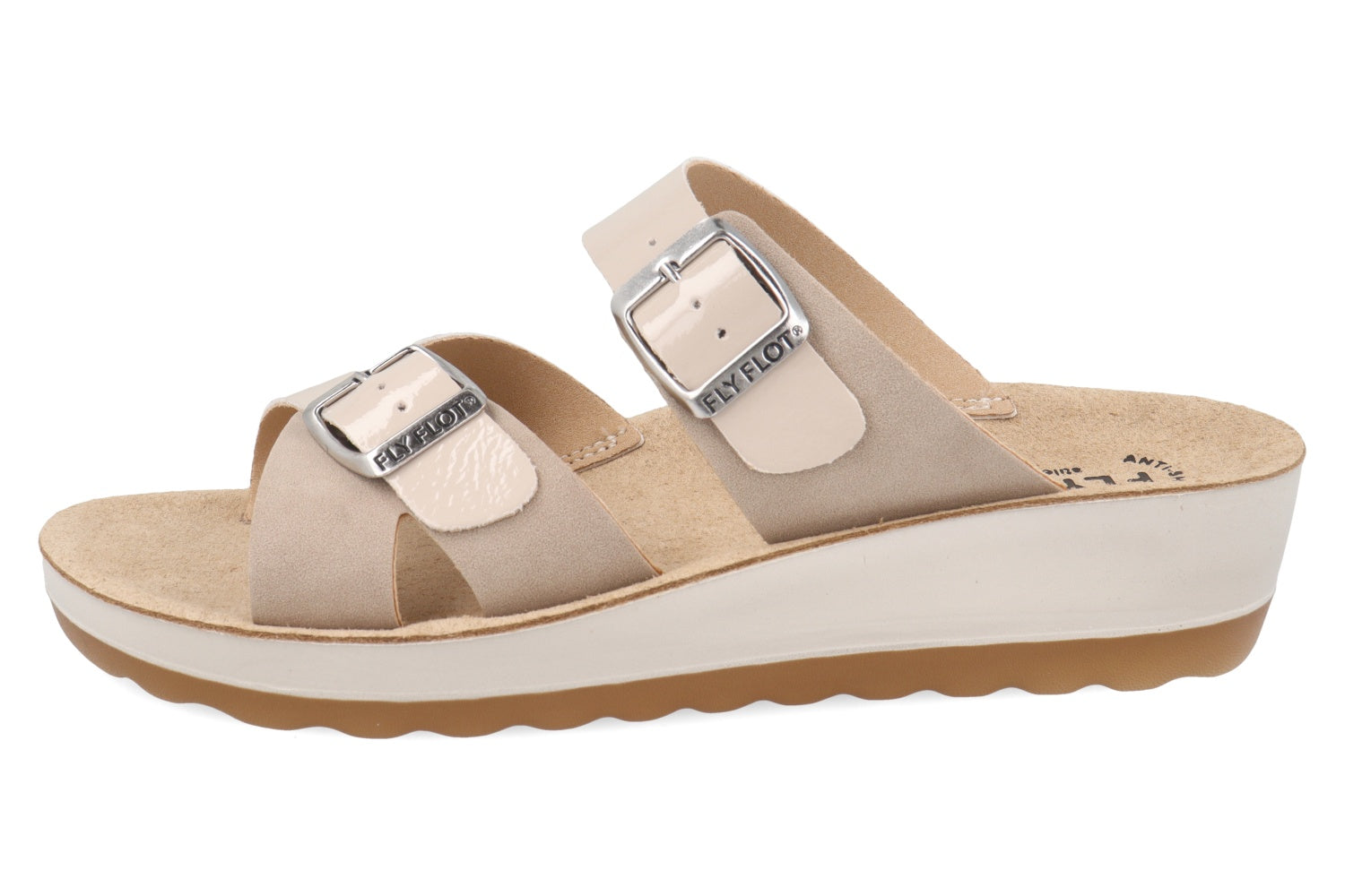 fly-flot-damen-pantolette-aus-microfaser-mit-schnalle-und-lederfu-bett image 3