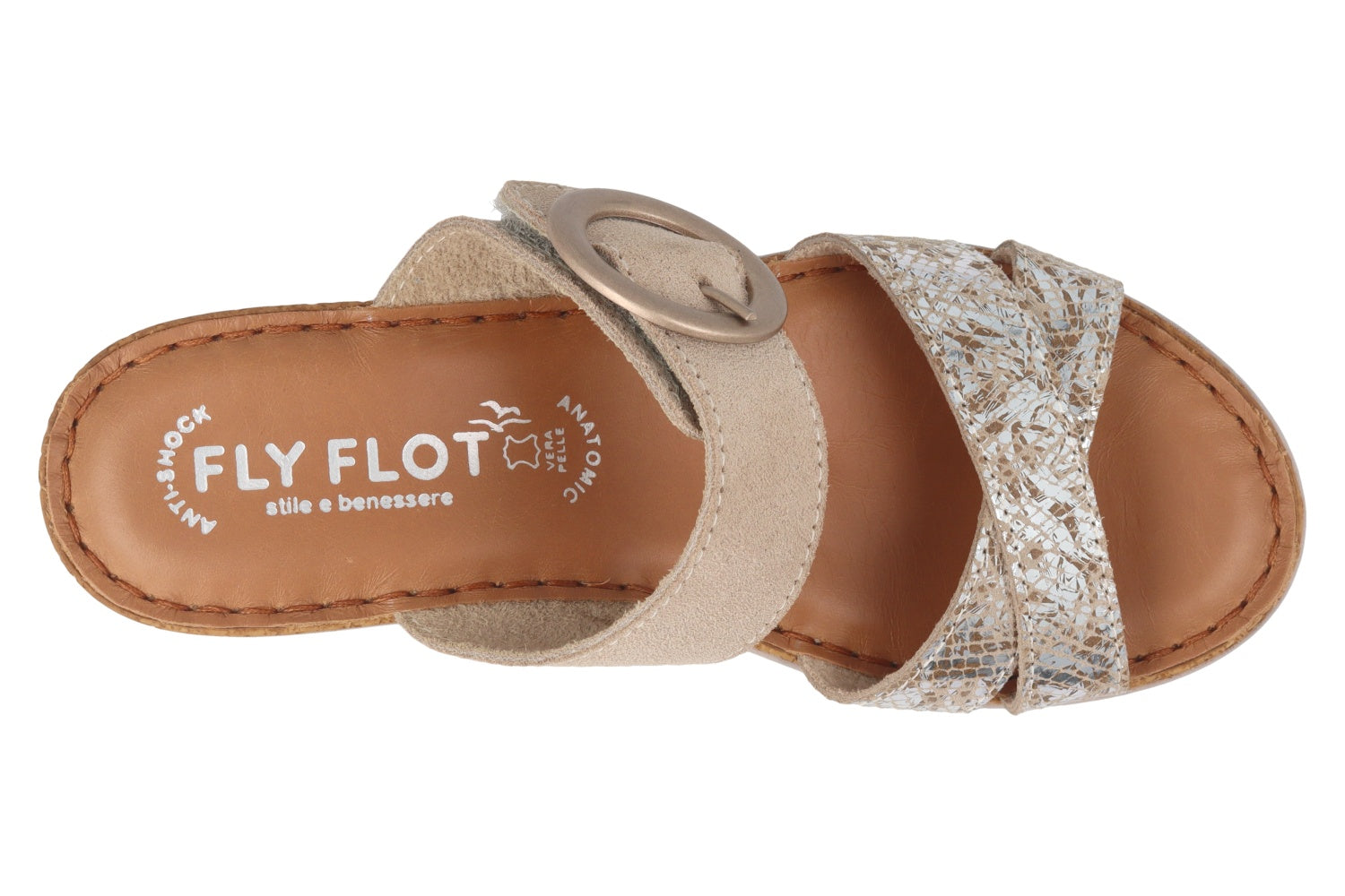 fly-flot-ciabatta-damen-pantolette-aus-echtleder-keil-6-cm-leder-fu-bett image 6