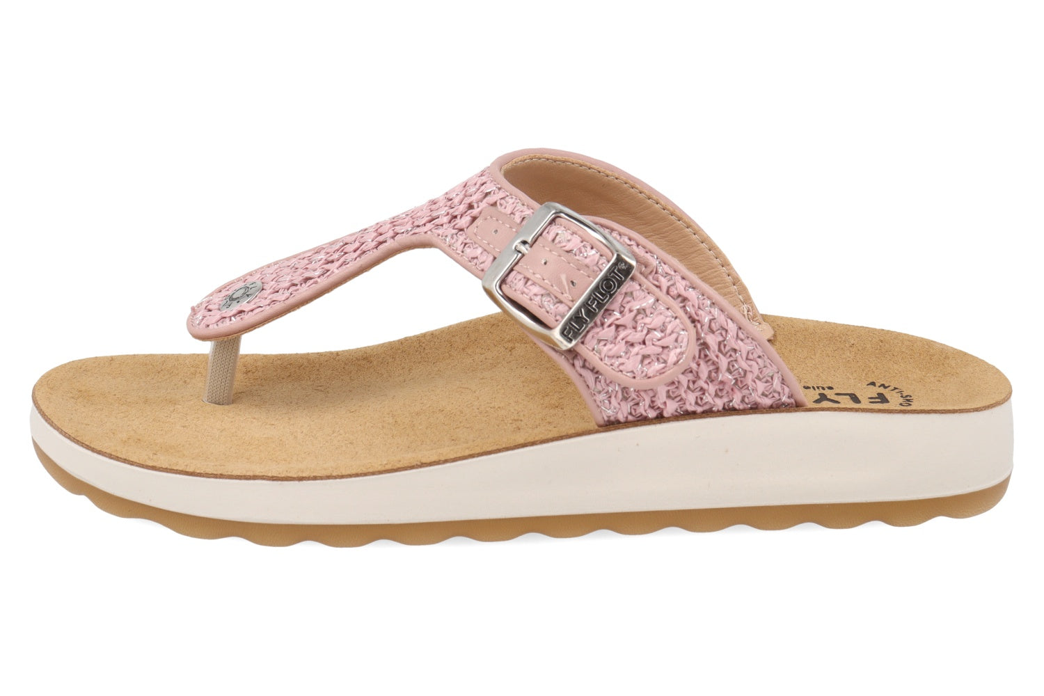 fly-flot-damen-pantolette-aus-microfaser-mit-schnalle-leder-fu-bett-2-5-cm-sohle image 3