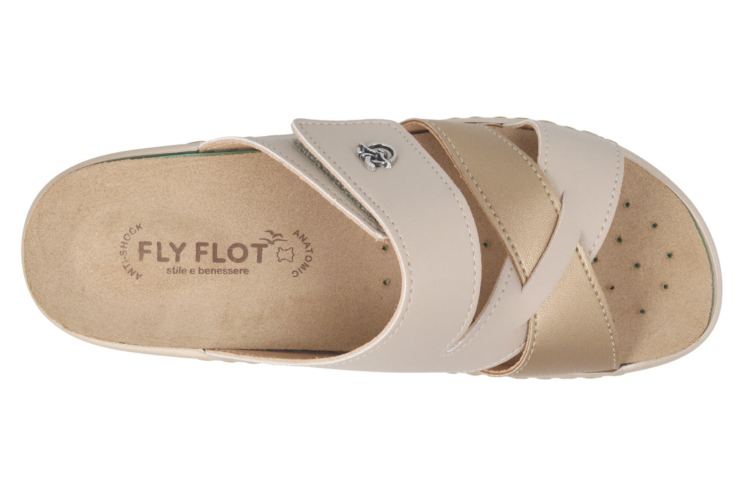 fly-flot-damen-pantolette-evopell-klettverschluss-leder-fu-bett-4-5-cm-sohle image 2