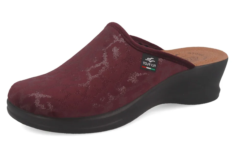 fly-flot-damen-pantolette-aus-weicher-microfaser-leder-fu-bett-5-cm-keilsohle image 1