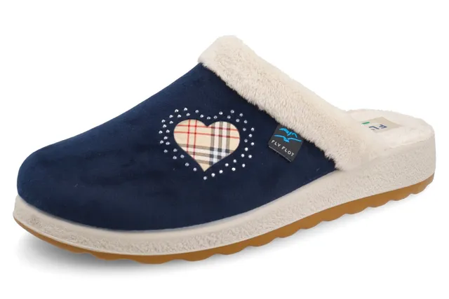 fly-flot-damen-pantolette-aus-weicher-microfibra-mit-pl-sch-fu-bett-3-cm-sohle image 1