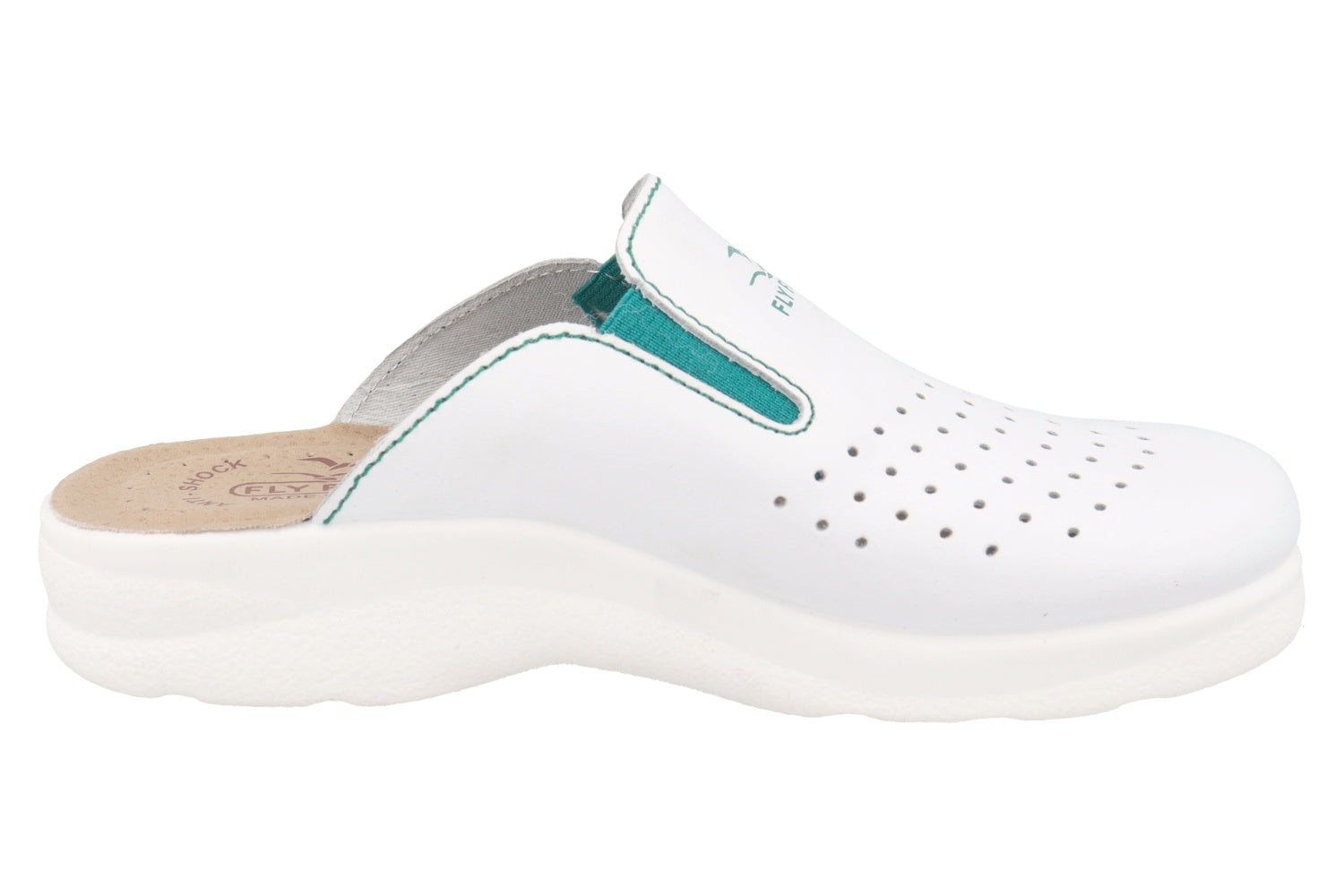 fly-flot-damen-pantolette-aus-gelochtem-leder-mit-elastik-und-3-5-cm-sohle image 4