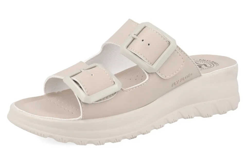 fly-flot-damen-pantolette-ecoleder-mit-schnalle-5-cm-sohle image 1