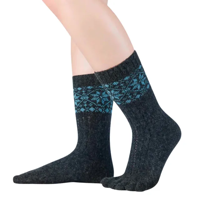 b-r-snowflakes-zehensocken-kaschmir-merinowolle image 1