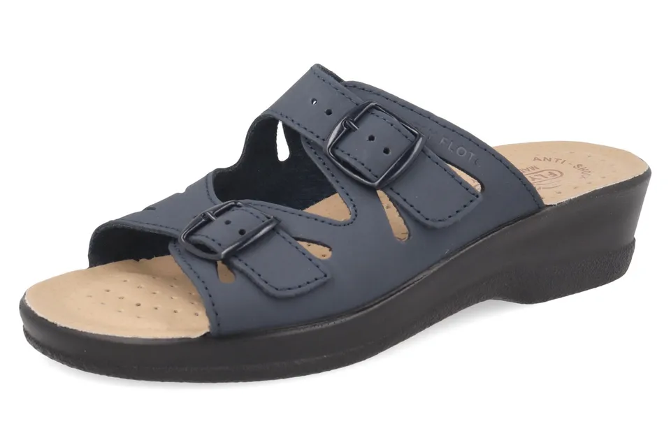 fly-flot-damen-pantolette-leder-mit-verstellbarer-schnalle image 1