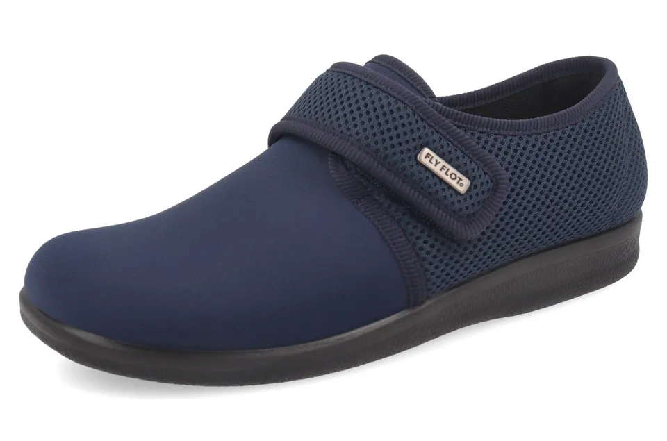 fly-flot-herren-pantoffel-microfaser-stretch-mit-klett-3-cm-sohle image 1