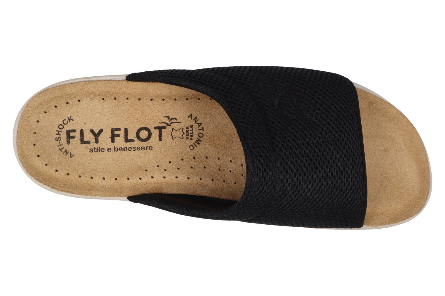 fly-flot-herren-pantolette-netz-mit-leder-fu-bett-anti-shock image 2