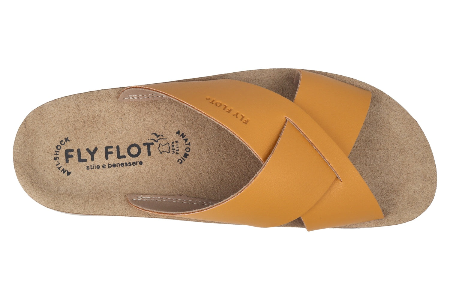 fly-flot-damen-pantolette-aus-weicher-microfibra-mit-leder-fu-bett image 6