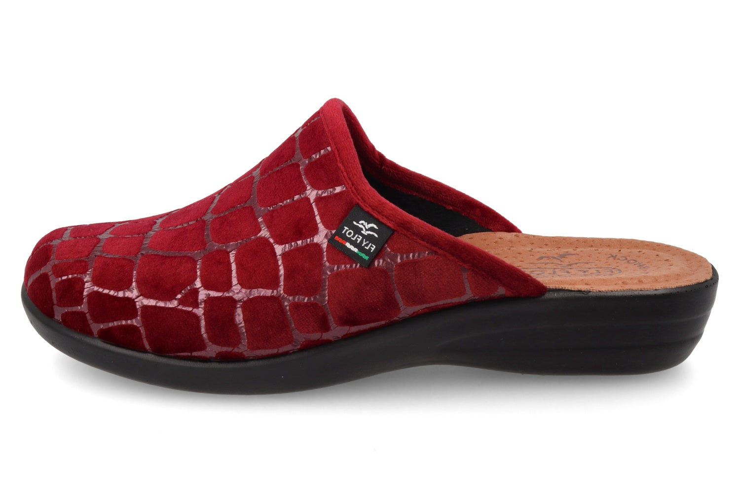 fly-flot-damen-pantolette-weiche-microfaser-leder-anti-shock-3-5-cm image 3