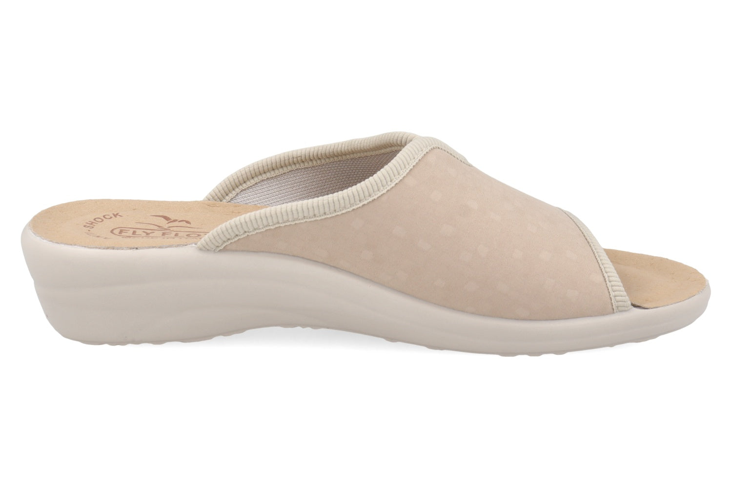 fly-flot-damen-pantoffel-stretch-microfaser-anti-shock-leder-4-cm-sohle image 4