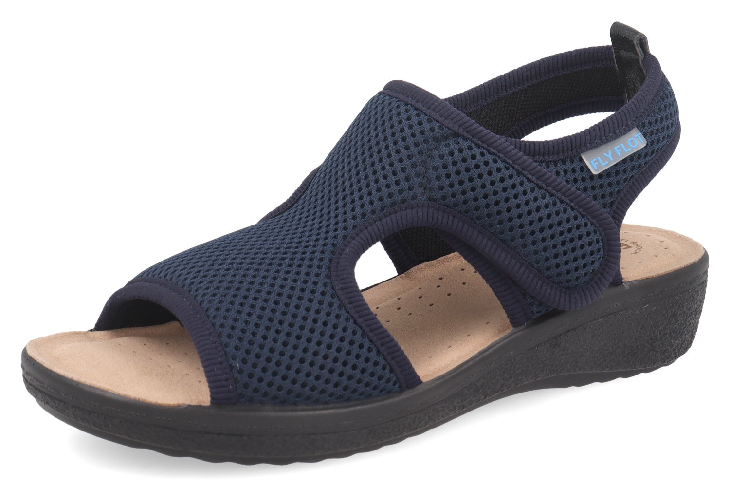 fly-flot-damen-sandale-aus-elastischem-netz-klettverschluss-4-cm-sohle image 1